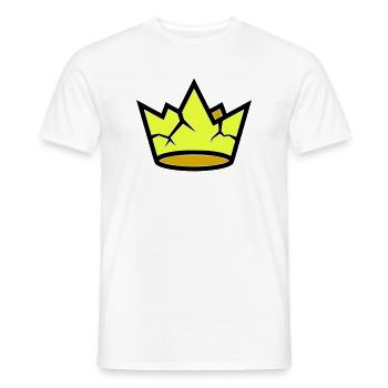 Broken Crown Grunge Cracked Vector - Men's T-Shirt - white - Front - AI Model Male 178 dark (178cm)