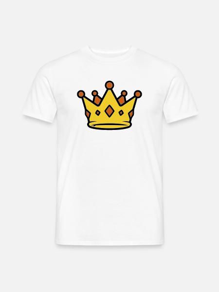 Golden King Crown Jewels Vector - Men's T-Shirt - white