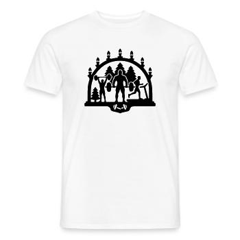 gym schwibbogen weihnachten - Männer T-Shirt - Weiß - Vorne - AI Model Male 178 dark (178cm)