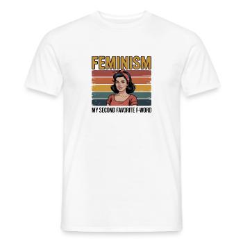 Feminismus ist mein zweitliebstes F-Wort – Feminismus T - Männer T-Shirt - Weiß - Vorne - AI Model Male 178 dark (178cm)