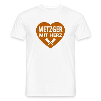 Metzger - Männer T-Shirt - Weiß - Vorne - AI Model Male 178 dark (178cm)