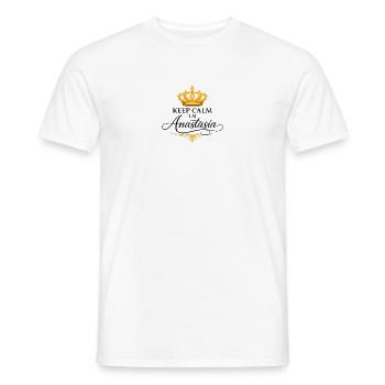 Keep Calm Anastasia Crown - Men's T-Shirt - white - Front - AI Model Male 178 dark (178cm)