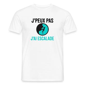 J'peux pas j'ai escalade - T-shirt homme - blanc - Devant - AI Model Male 178 dark (178cm)