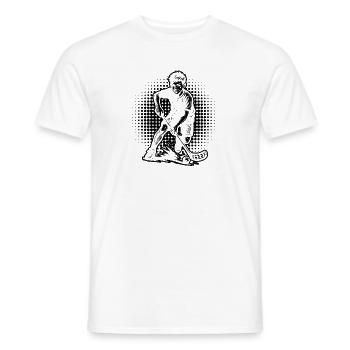 Characterful floorball design - Men's T-Shirt - white - Front - AI Model Male 178 dark (178cm)