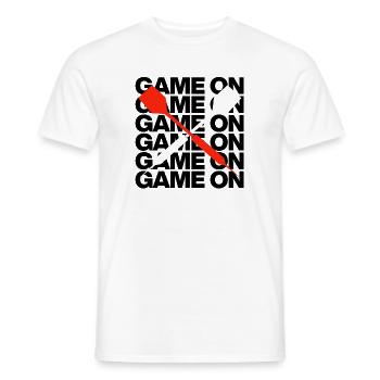 Game On. For all darts fans on the hunt for 180s - Men's T-Shirt - white - Front - AI Model Male 178 dark (178cm)
