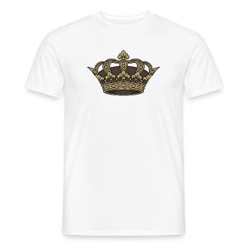 Königskrone Gold Antik Majestät Vektor - Männer T-Shirt - Weiß - Vorne - AI Model Male 178 dark (178cm)