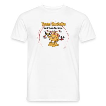 Team Raclette – La puissance du fromage avec humour - T-shirt homme - blanc - Devant - AI Model Male 178 dark (178cm)