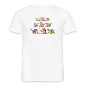 Escargots - T-shirt homme - blanc - Devant - AI Model Male 178 dark (178cm)