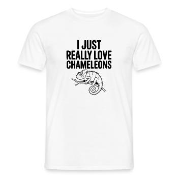 Ich liebe Chamäleons einfach. - Männer T-Shirt - Weiß - Vorne - AI Model Male 178 dark (178cm)
