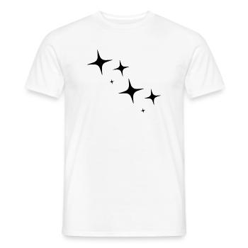 Funkeln - Sterne - Zeichen - Männer T-Shirt - Weiß - Vorne - AI Model Male 178 dark (178cm)
