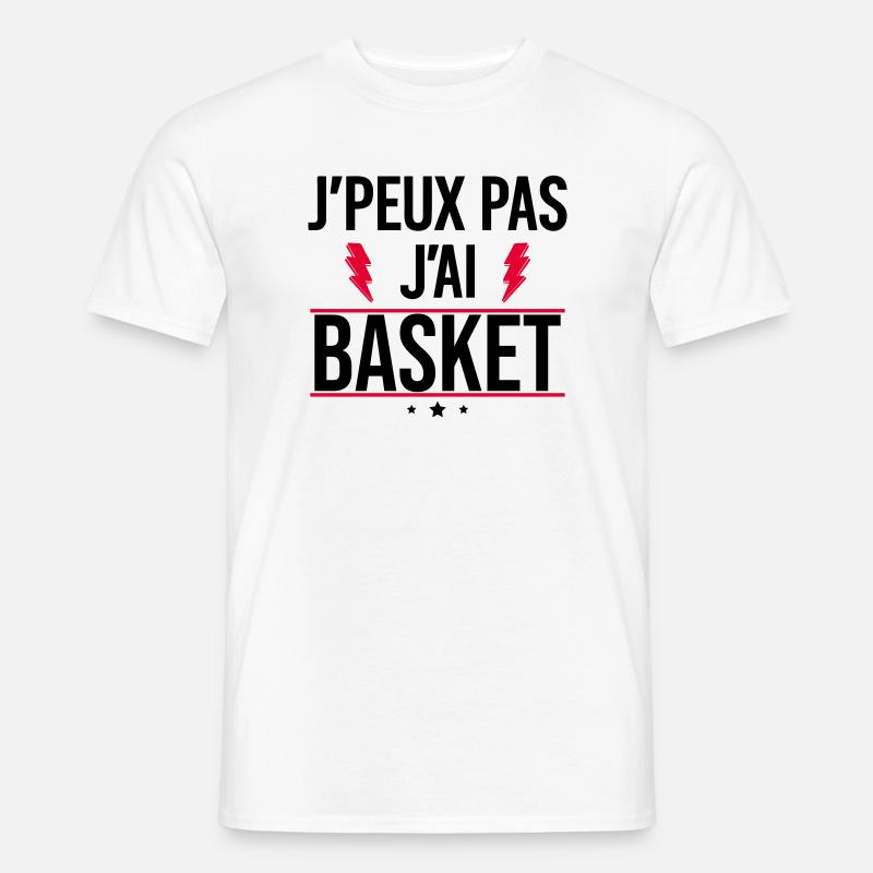 Non posso, ho basket, umorismo, basket. - T-shirt uomo - bianco