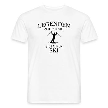 Légendes : Ski Ski Dicton - T-shirt homme - blanc - Devant - AI Model Male 178 dark (178cm)