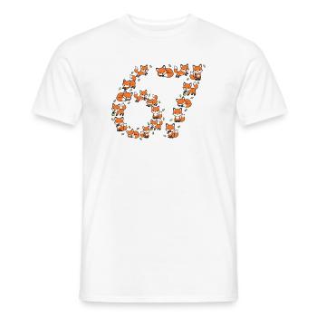 Fox Ring Pattern 67 Meme - Men's T-Shirt - white - Front - AI Model Male 178 dark (178cm)