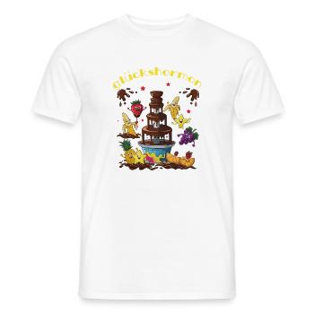 Glückshormon Schokoladen-Torte Spaß - Männer T-Shirt - Weiß - Vorne - AI Model Male 178 dark (178cm)