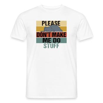 Lazy Elephant Funny Retro Vintage Saying - Men's T-Shirt - white - Front - AI Model Male 178 dark (178cm)
