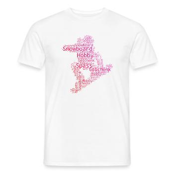 Déclaration directe sur le snowboard - T-shirt homme - blanc - Devant - AI Model Male 178 dark (178cm)