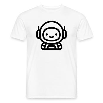 astronauta - T-shirt uomo - bianco - Fronte - AI Model Male 178 dark (178cm)