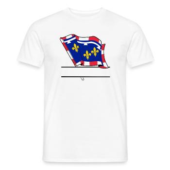 Espace d’écriture Centre-Val de Loire - T-shirt homme - blanc - Devant - AI Model Male 178 dark (178cm)
