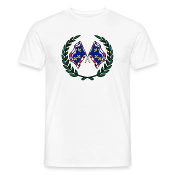 Courbe de laurier du Centre-Val de Loire - T-shirt homme - blanc - Devant - AI Model Male 178 dark (178cm)