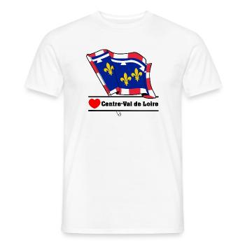 Centre-Val de Loire Love - T-shirt homme - blanc - Devant - AI Model Male 178 dark (178cm)