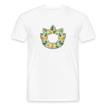 Blätterkranz Lorbeer Natur Wappen - Männer T-Shirt - Weiß - Vorne - AI Model Male 178 dark (178cm)