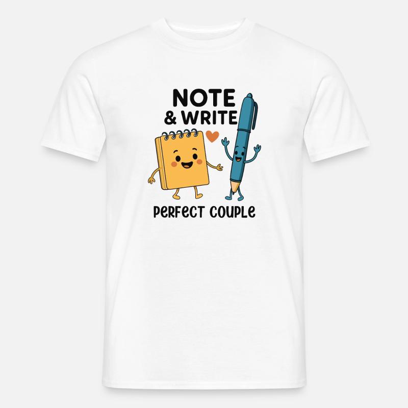 Note & Write Perfect Couple Fun Design - Männer T-Shirt - Weiß
