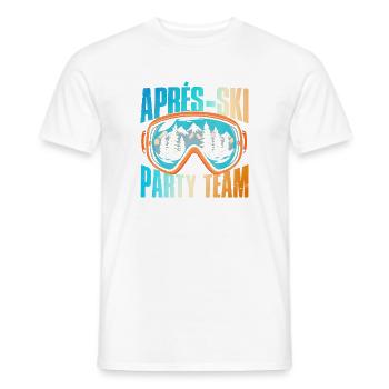 Après Ski Party Team Bunt - T-shirt homme - blanc - Devant - AI Model Male 178 dark (178cm)