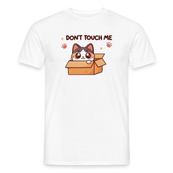 Chaton Dans Boîte – Pas Toucher - T-shirt homme - blanc - Devant - AI Model Male 178 dark (178cm)