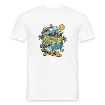 Été des Sardines - T-shirt homme - blanc - Devant - AI Model Male 178 dark (178cm)