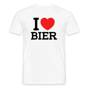 I love Bier (Farben änderbar) - Männer T-Shirt - Weiß - Vorne - AI Model Male 178 dark (178cm)