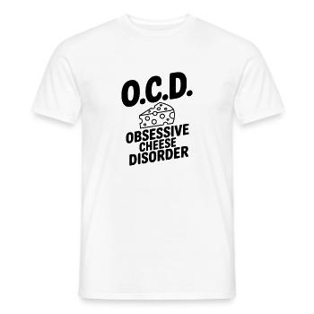 Trouble obsessionnel du fromage par le TOC - T-shirt homme - blanc - Devant - AI Model Male 178 dark (178cm)