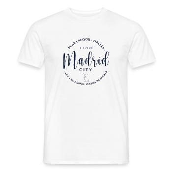 Madrid City Love - Männer T-Shirt - Weiß - Vorne - AI Model Male 178 dark (178cm)