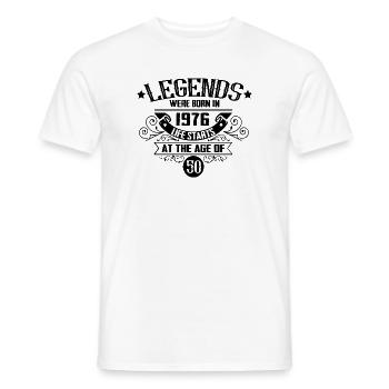 50 Jahre Legenden Jahrgang 1976 Vintage Geburtstag - Männer T-Shirt - Weiß - Vorne - AI Model Male 178 dark (178cm)