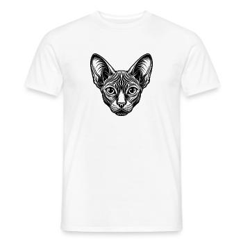 Sphynx-Katze - Männer T-Shirt - Weiß - Vorne - AI Model Male 178 dark (178cm)