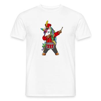 Dabbing Marching Band Unicorn Trommler Musiker - Männer T-Shirt - Weiß - Vorne - AI Model Male 178 dark (178cm)