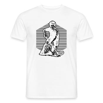 Floorball motif that works immediately - Men's T-Shirt - white - Front - AI Model Male 178 dark (178cm)