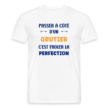 Passing by a crane operator - Men's T-Shirt - white - Front - AI Model Male 178 dark (178cm)