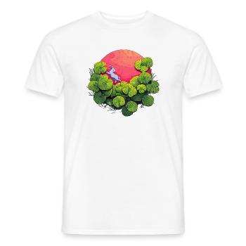 Moonlight Bunny in Leaf Forest - Men's T-Shirt - white - Front - AI Model Male 178 dark (178cm)