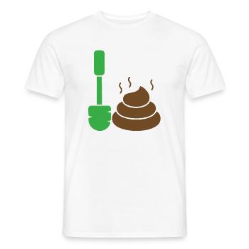 Green marker meets poop emoticon - Men's T-Shirt - white - Front - AI Model Male 178 dark (178cm)