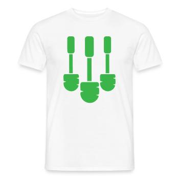 La meilleure brosse de toilettes multipliée par trois ! - T-shirt homme - blanc - Devant - AI Model Male 178 dark (178cm)