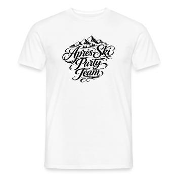 Après Ski Party Team Mountains - T-shirt homme - blanc - Devant - AI Model Male 178 dark (178cm)