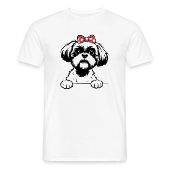 Shih Tzu - Men's T-Shirt - white - Front - AI Model Male 178 dark (178cm)