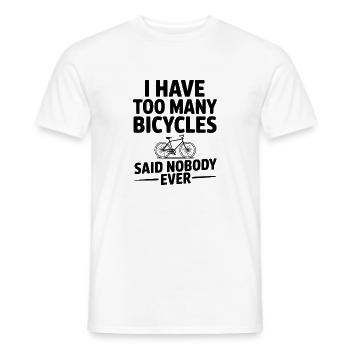 J’ai trop de vélos, personne n’a jamais dit - T-shirt homme - blanc - Devant - AI Model Male 178 dark (178cm)