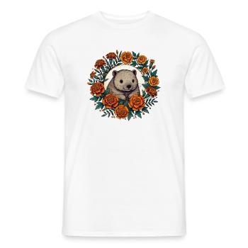 Otter Bloom Circle - Men's T-Shirt - white - Front - AI Model Male 178 dark (178cm)