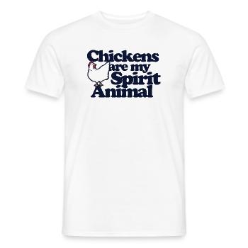 Les poules sont mon animal spirituel - T-shirt homme - blanc - Devant - AI Model Male 178 dark (178cm)