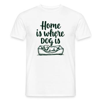 Home Is Where Dog Is Dog Love - Men's T-Shirt - white - Front - AI Model Male 178 dark (178cm)