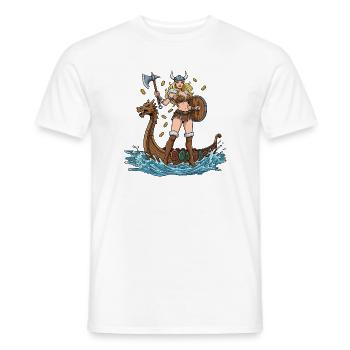 Pin-up des Norway Viking - T-shirt homme - blanc - Devant - AI Model Male 178 dark (178cm)