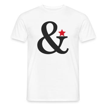 Ampersand mit rotem Sternakzent - Männer T-Shirt - Weiß - Vorne - AI Model Male 178 dark (178cm)