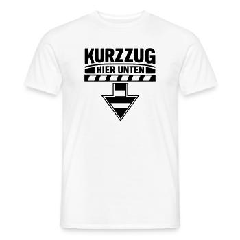 kurzzug u bahn s bahn witzig lustiger pimmel witz - Männer T-Shirt - Weiß - Vorne - AI Model Male 178 dark (178cm)