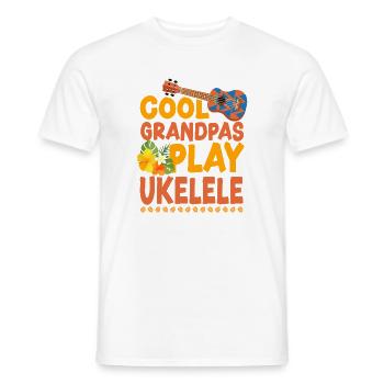 Hawaiian Ukulele Uke Cool Grandpas - Männer T-Shirt - Weiß - Vorne - AI Model Male 178 dark (178cm)